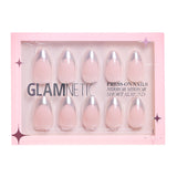 Glamnetic - Press On - Silver Belle - Short Almond