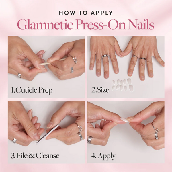 Glamnetic - Press On - Rosé - Short Almond