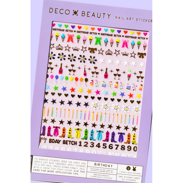 Deco Beauty - Nail Art Stickers - Birthday