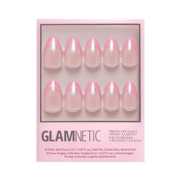 Glamnetic - Press On - Bubble Gum Glaze - Short Almond