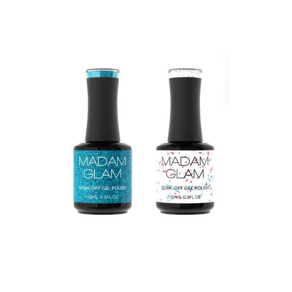 Madam Glam - Gel Polish - Bright Blue & Celebration