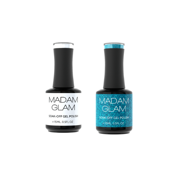 Madam Glam - Gel Polish - Bold White & Bright Blue