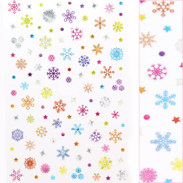 Daily Charme - Snowflake Nail Art Sticker - Colorful