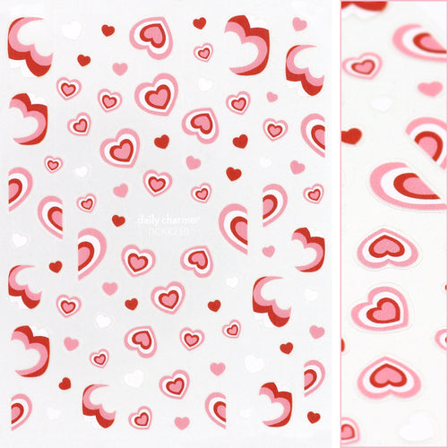 Daily Charme - Valentine Nail Art Sticker Retro Hearts