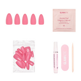 Glamnetic - Press On - Flamingo Pink - Short Almond