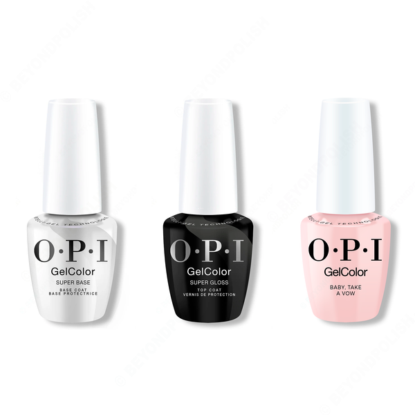 OPI - Intelli-Gel Combo - Super Base Coat, Super Gloss Top Coat & Baby, Take a Vow