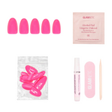 Glamnetic - Press On - Hot Pink - Short Oval