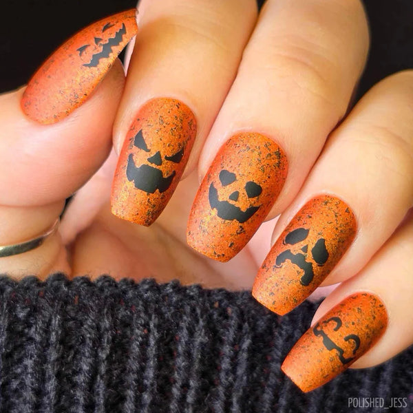 Maniology - Stamping Plate - Pumpkin Patch (M520) - Nail Stamping Plate