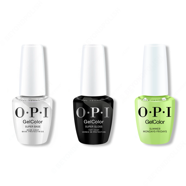 OPI - Intelli-Gel Combo - Super Base Coat, Super Gloss Top Coat & Summer Monday-Fridays