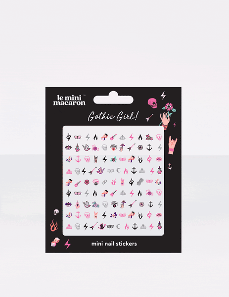 Le Mini Macaron Mini Nail Stickers - Gothic Girl