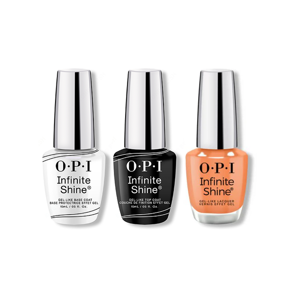 OPI - Infinite Shine Combo - Base, Top & Always Within Peach