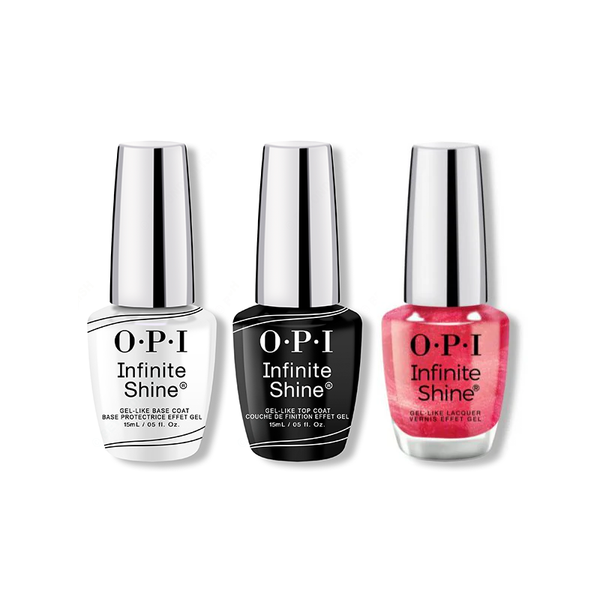 OPI - Infinite Shine Combo - Base, Top & Good Redputation