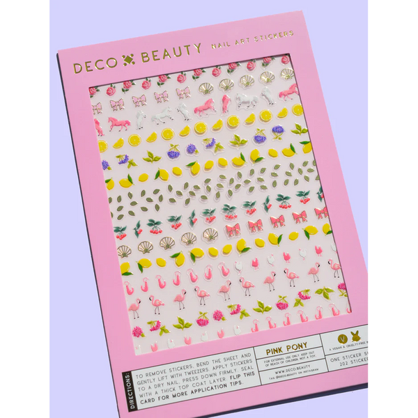 Deco Beauty - Nail Art Stickers - Pink Pony