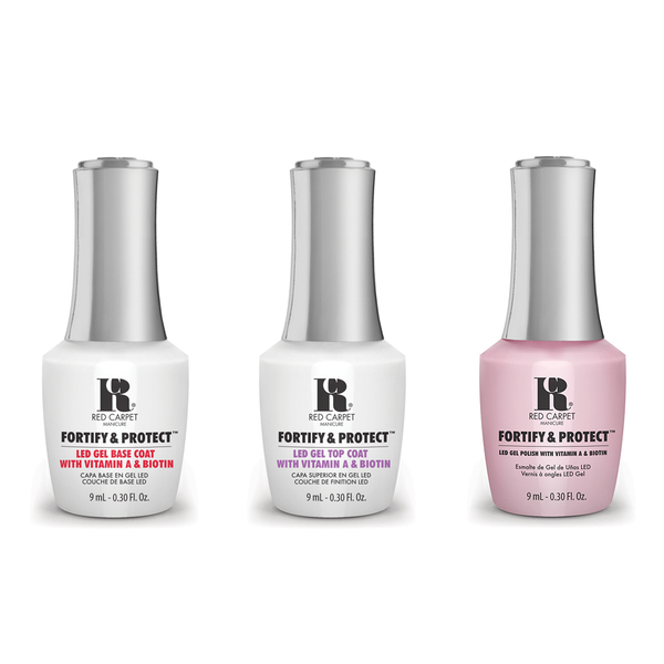 Red Carpet Manicure - Fortify & Protect Combo - Base, Top & Take Two 0.3 oz