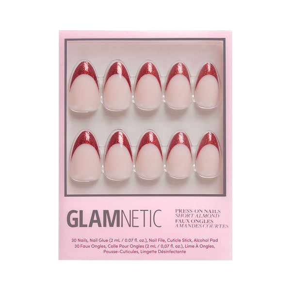 Glamnetic - Press On - Red Affair - Short Almond