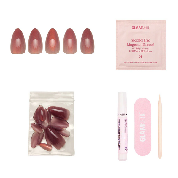 Glamnetic - Press On - Rosé - Short Almond