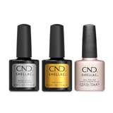 CND - Shellac Xpress5 Combo - Base, Top & Opulent Onyx (0.25 oz)