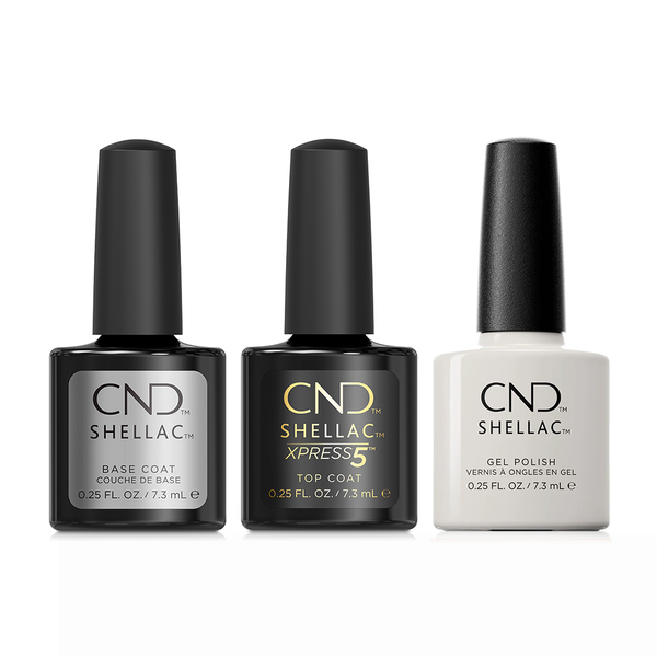 CND - Shellac Xpress5 Combo - Base, Top & All Frothed Up (0.25 oz)