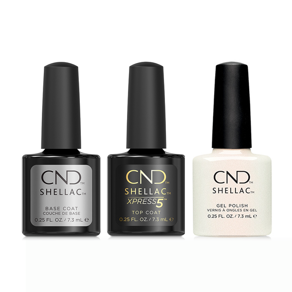 CND - Shellac Xpress5 Combo - Base, Top & Moonlight & Roses (0.25 oz)