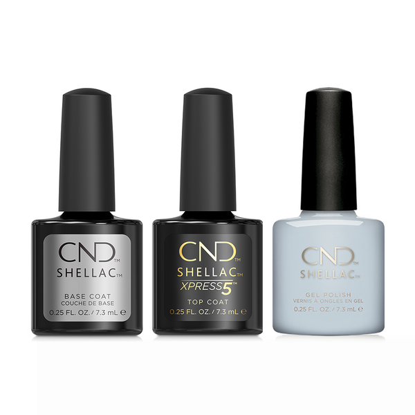 CND - Shellac Xpress5 Combo - Base, Top & Mystic Slate (0.25 oz)