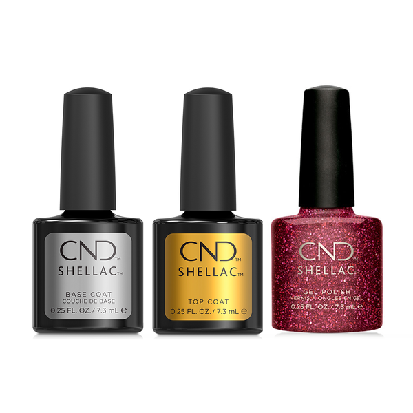 CND - Shellac Combo - Base, Top & Garnet Glamour