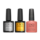 CND - Shellac Xpress5 Combo - Base, Top & Opulent Onyx (0.25 oz)