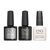 CND - Shellac Xpress5 Combo - Base, Top & Opulent Onyx (0.25 oz)