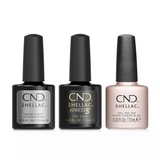 CND - Shellac Xpress5 Combo - Base, Top & Day To Knight (0.25 oz)