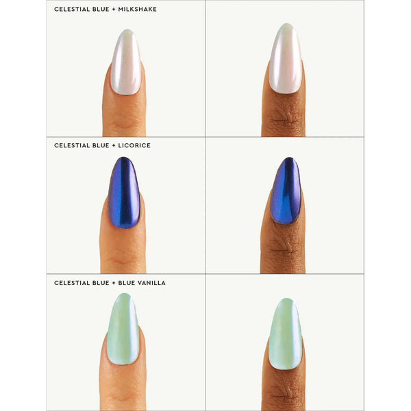 Le Mini Macaron - Stardust Liquid Nail Powder- Celestial Blue