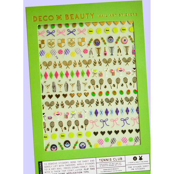 Deco Beauty - Nail Art Stickers - Tennis Club