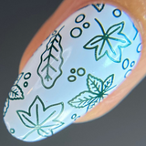 Maniology - Stamping Nail Polish - Harvest Hues: Falling Leaves (B529) - Green Metallic