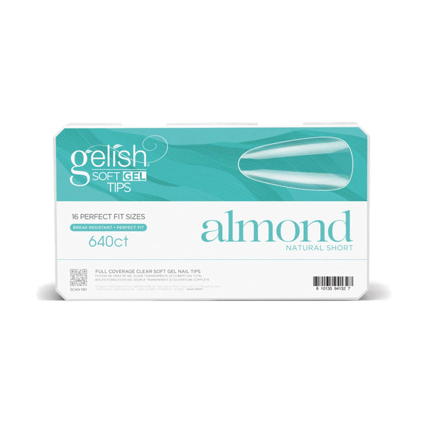 Harmony Gelish - Soft Gel Tips - Short Almond 640CT