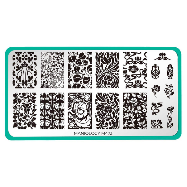 Maniology - Stamping Plate - Fleur Nouveau #M470