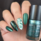 Maniology - Stamping Nail Polish - Harvest Hues: Falling Leaves (B529) - Green Metallic