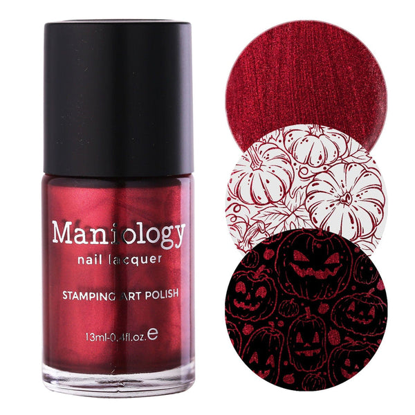 Maniology - Stamping Nail Polish - Harvest Hues: Cinnamon Spark (B531) - Red Metallic