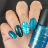 Maniology - Stamping Nail Polish - Nightshade: Moonwake (B528) - Teal With Gold Shimmer