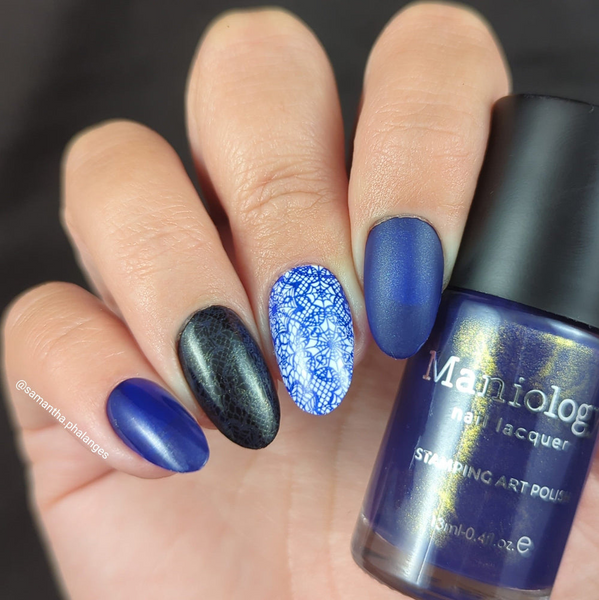 Maniology - Stamping Nail Polish - Nightshade: Shadowveil (B526) - Purple With Gold Shimmer