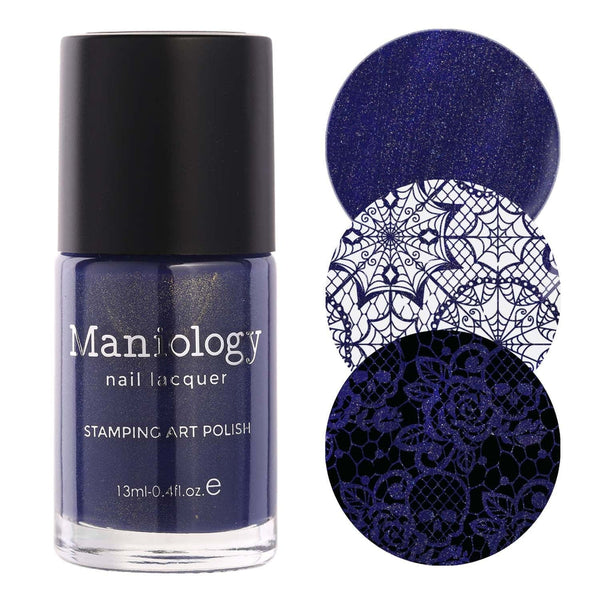 Maniology - Stamping Nail Polish - Nightshade: Shadowveil (B526) - Purple With Gold Shimmer