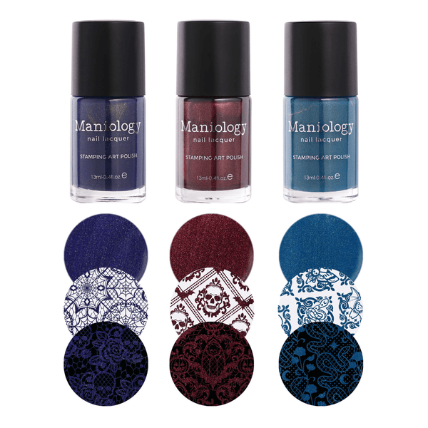 Maniology - Stamping Nail Polish - Nightshade: 3-Piece Gold Shimmer Stamping Polish Set