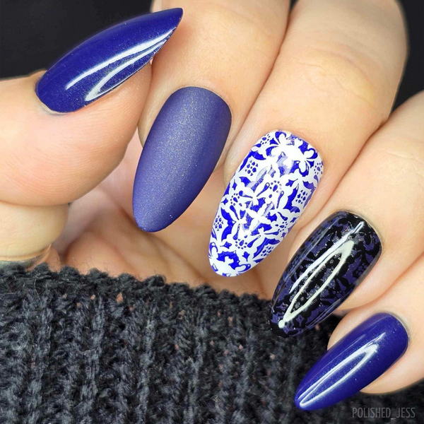 Maniology - Stamping Nail Polish - Nightshade: Shadowveil (B526) - Purple With Gold Shimmer