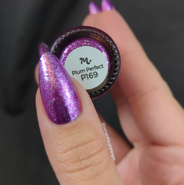 Maniology - Stamping Nail Polish - Rustic Charm: Plum Perfect (P169) - Purple with Silver Glitter Jellies