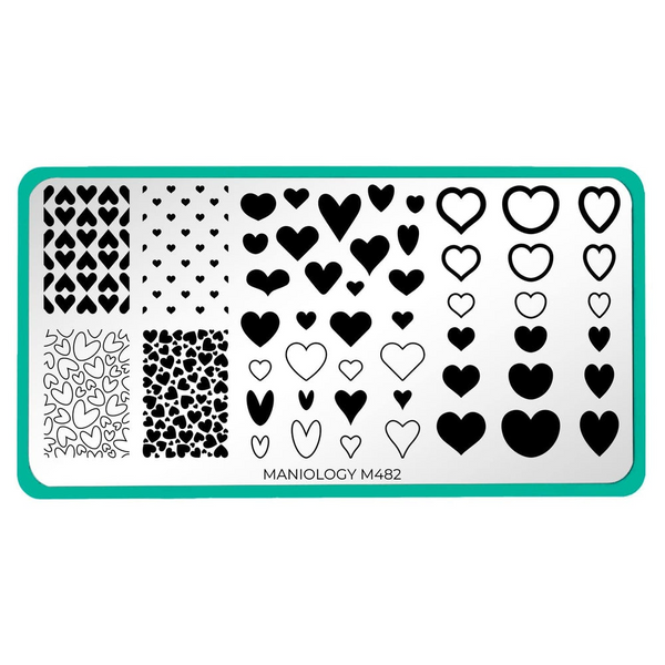 Maniology - Stamping Plate - Happy Hearts #M482