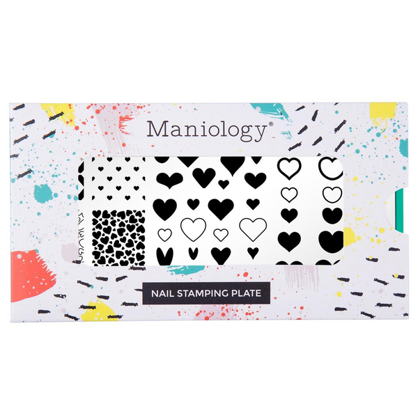 Maniology - Stamping Plate - Happy Hearts #M482