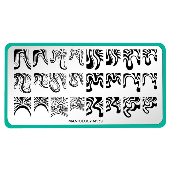 Maniology - Stamping Plate - Wavy French (M539) - Nail Stamping Plate