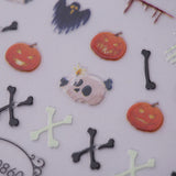 Maniology - Nail Art Stickers - Glow In The Dark - Bones & Pumpkins #TH0860