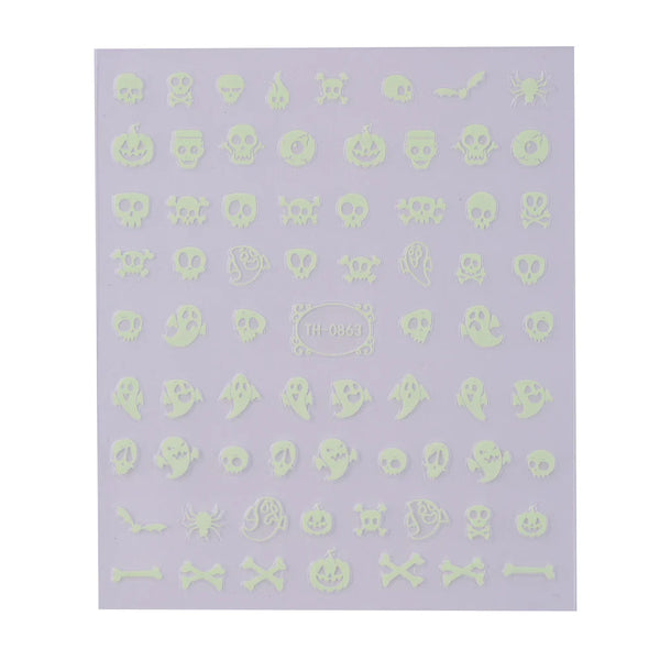 Maniology - Nail Art Stickers - Glow In The Dark - Ghost Buddies #TH0863