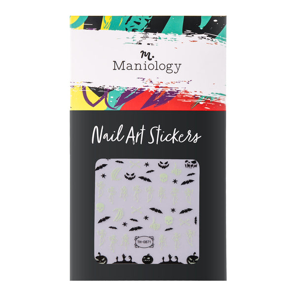 Maniology - Nail Art Stickers - Glow In The Dark - Skeleton Fun #TH0871