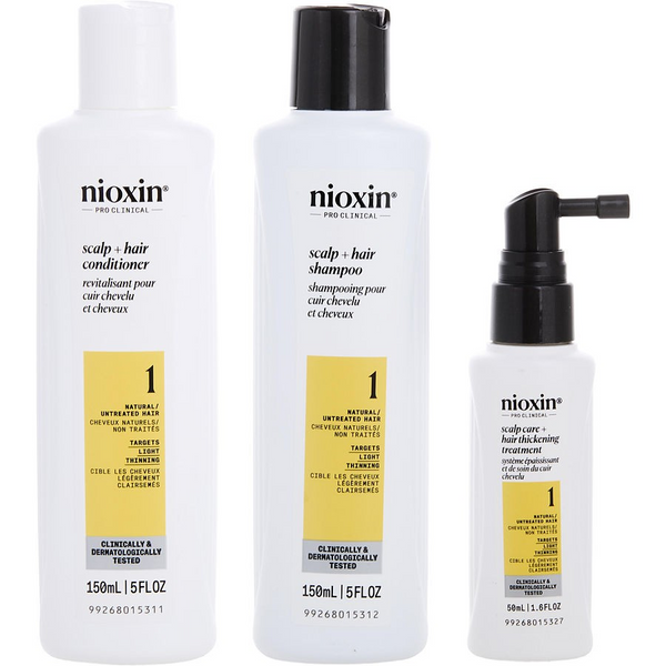 Nioxin Shampoo, Conditioner, Scalp Treatment - System Kit 1