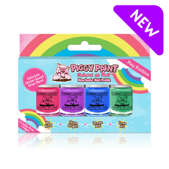 Piggy Paint Nail Polish Set - Rainbow 4 Polish Box Set