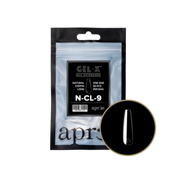 apres - Gel-X 2.0 Refill Bags - Natural Coffin Long Size 9 (50 pcs)